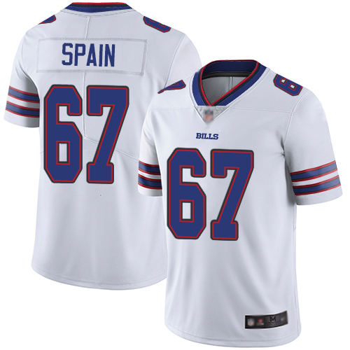 Men Buffalo Bills #67 Quinton Spain White Vapor Untouchable Limited Player NFL Jersey